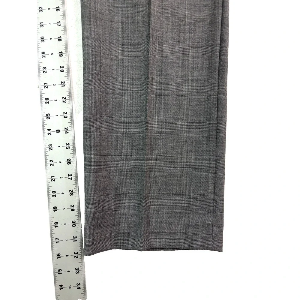 NEW Banana Republic 38x32 Gray‎ Plaid Dress Suit Pants Tailored Slim Fit Wool